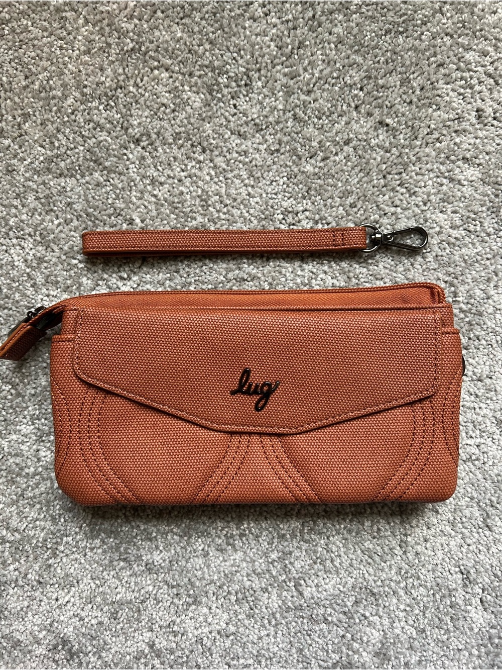 Lug Blitz copper brown Matt lux wristlet NWOT
